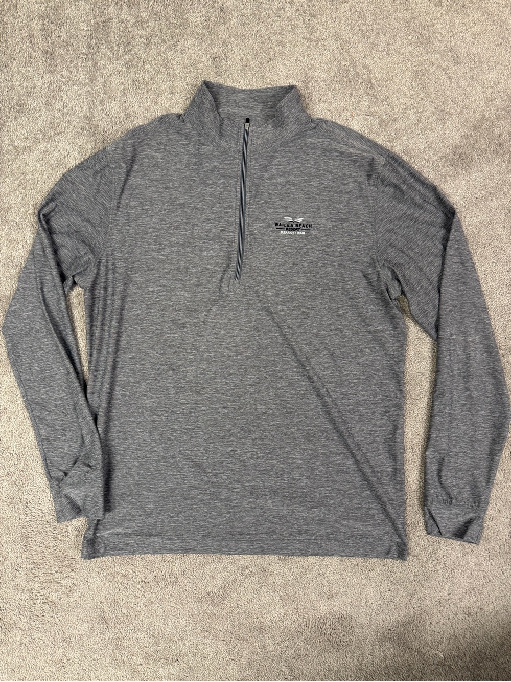 Straight Down Wailea Beach Resort Maui Hawai’i Large Quarter Zip Pullover